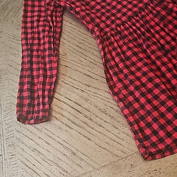 Red plaid long sleeve dress size 8 H&M - Picture 11 of 13